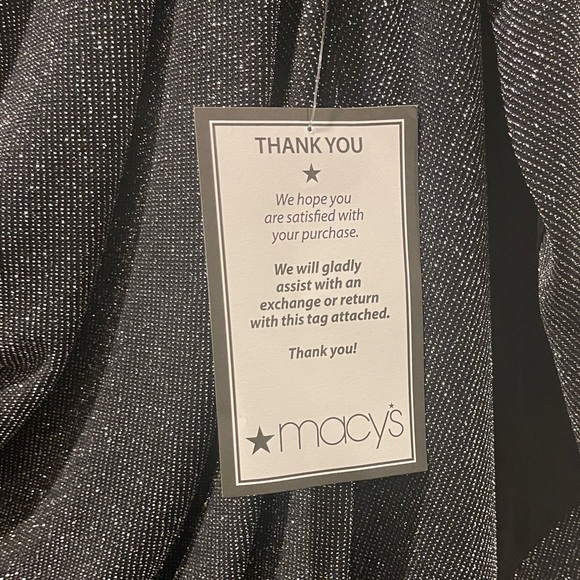 NWT Betsy & Adam Glittering Black Maxi Dress - Picture 6 of 11